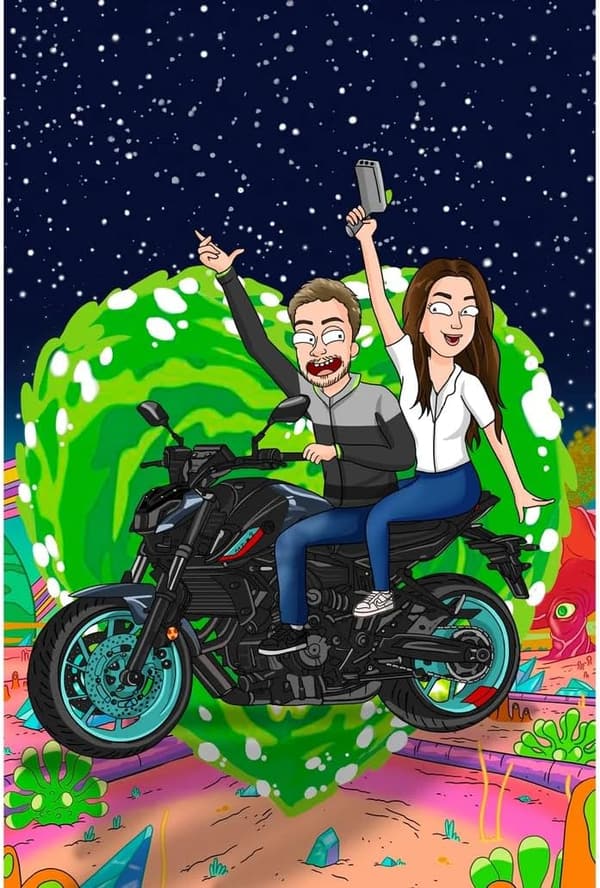 Couple Portrait - Customized Anime Art for Birthdays