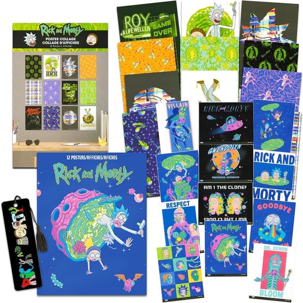 Rick and Morty Wall Art Set with 24 Posters & Bookmark