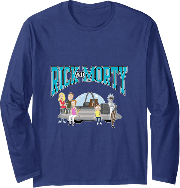 Rick and Morty Family Space Cruiser Long Sleeve T-Shirt