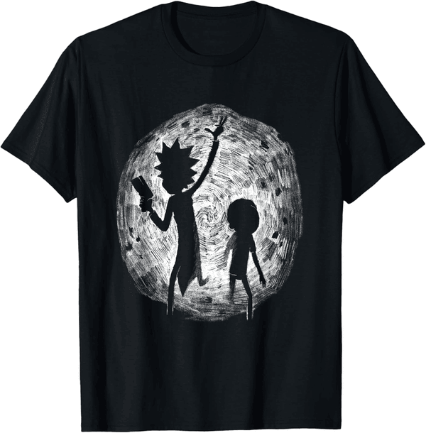 Rick and Morty Portal Hand-Drawn Art T-Shirt