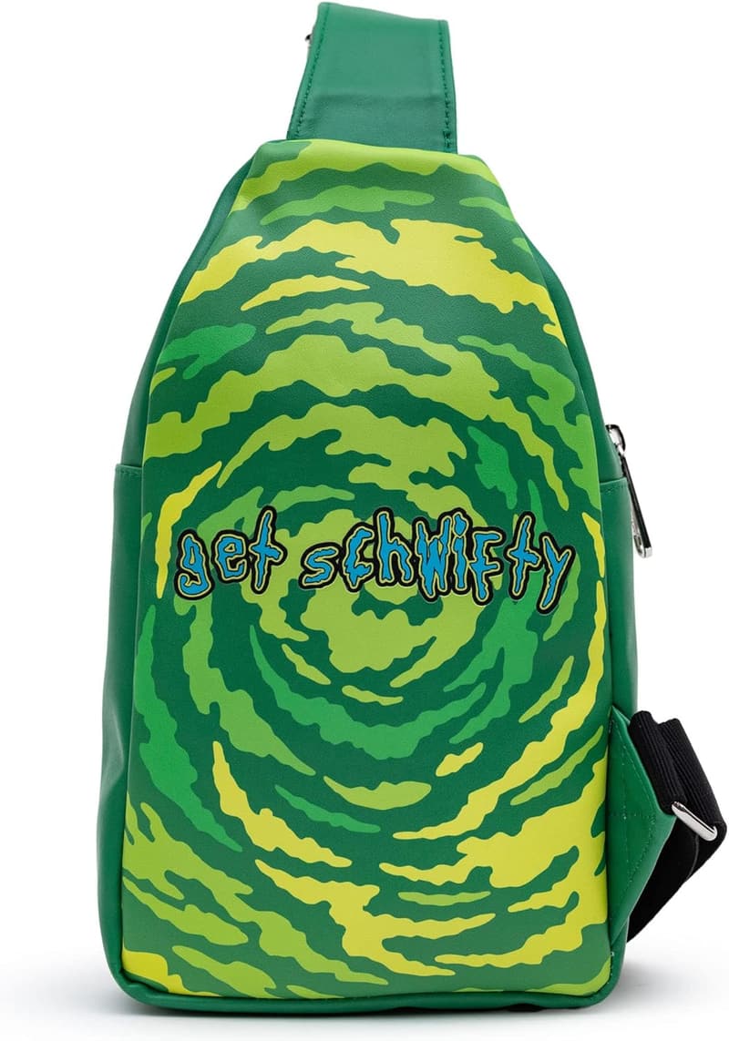 Rick and Morty Vegan Leather Crossbody Sling Bag