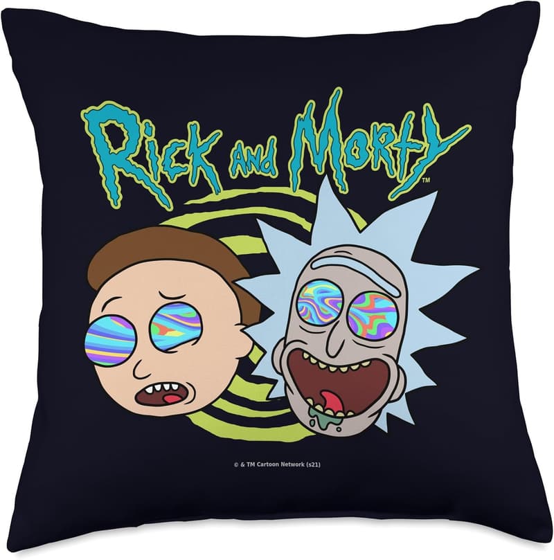 Rick and Morty Blown Minds Decorative Throw Pillow